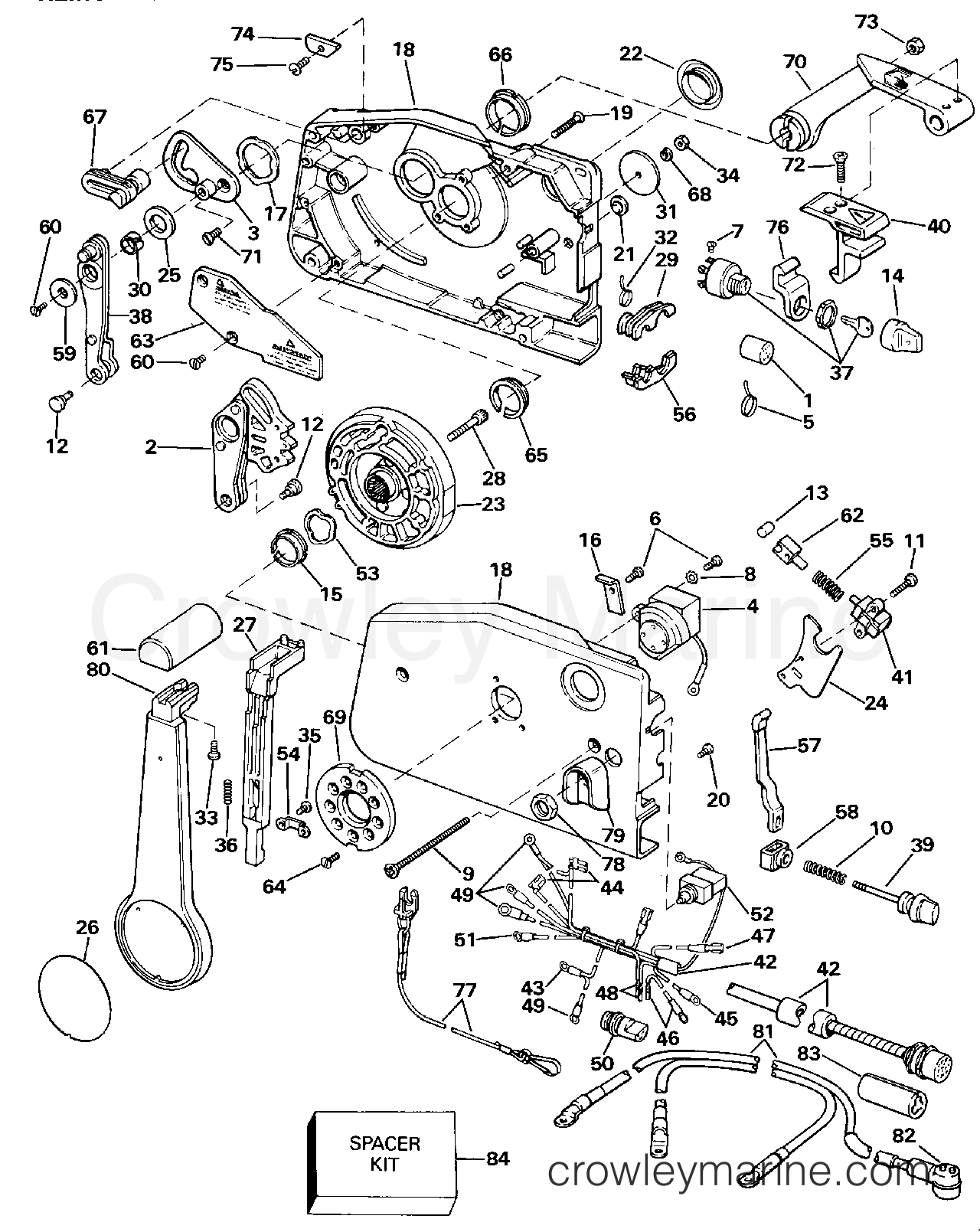 1990 Outboard 30 - E30ELESS - REMOTE CONTROL