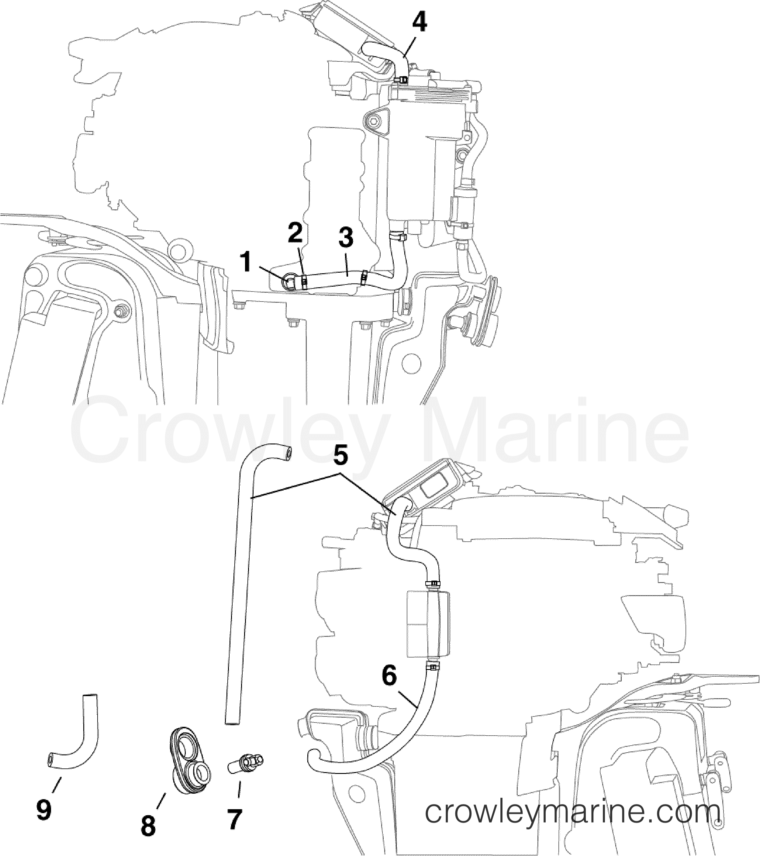 2009 Outboard 30 - E30DRLSES - COOLING HOSES