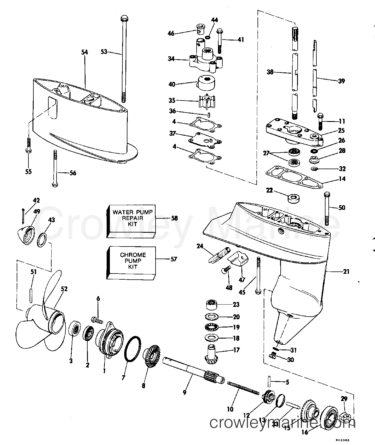 1980 Outboard 4.5 - E5RLCSS - GEARCASE