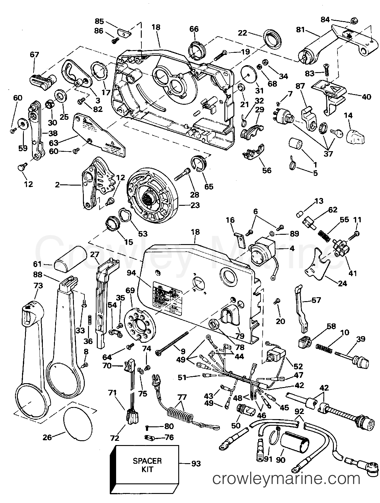 1995 Outboard 150 - J150WTLEOR - REMOTE CONTROL