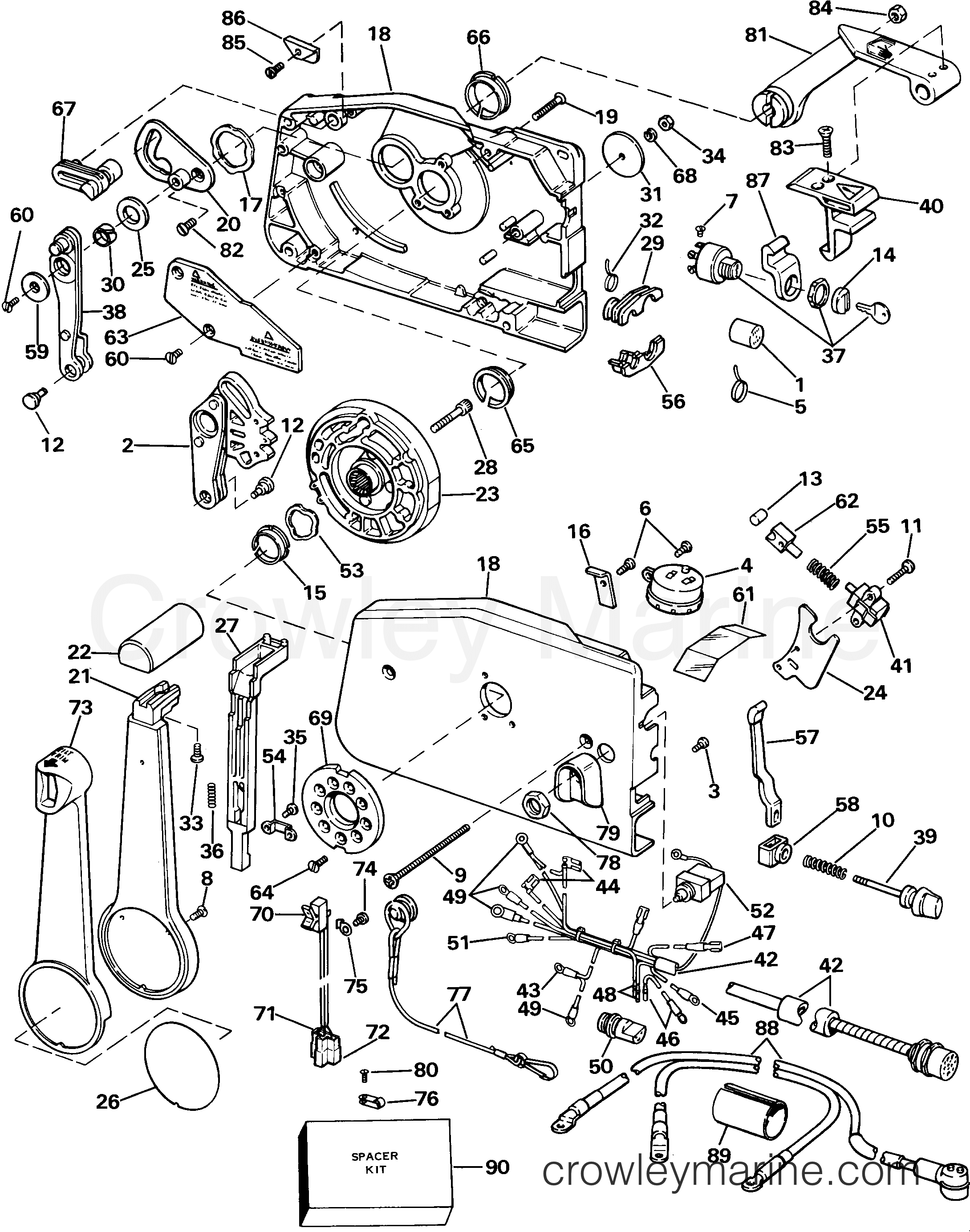 1985 Outboard 150 - J150STLCOS - REMOTE CONTROL