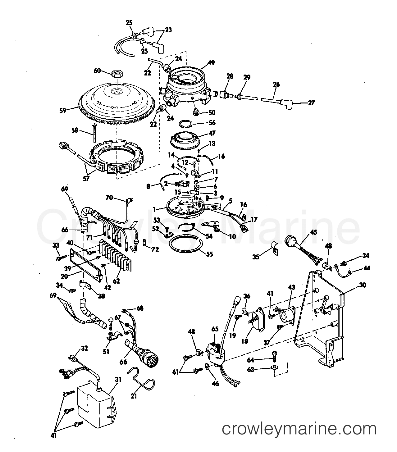 1971 Outboard 60 - 60ES71E - IGNITION SYSTEM