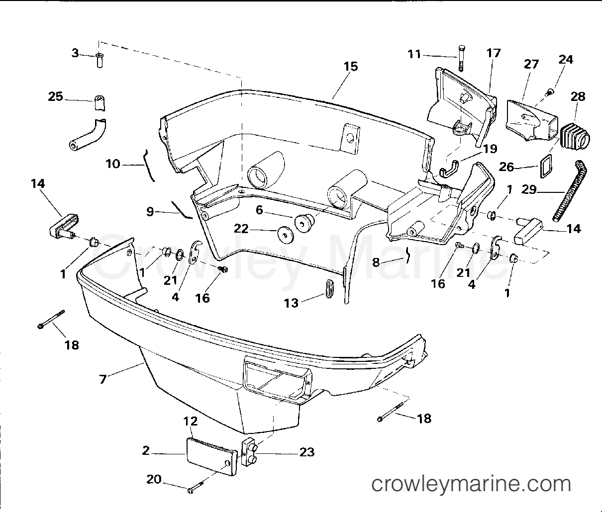 1994 Quiet Rider 150 - 150SHLERC - LOWER ENGINE COVER