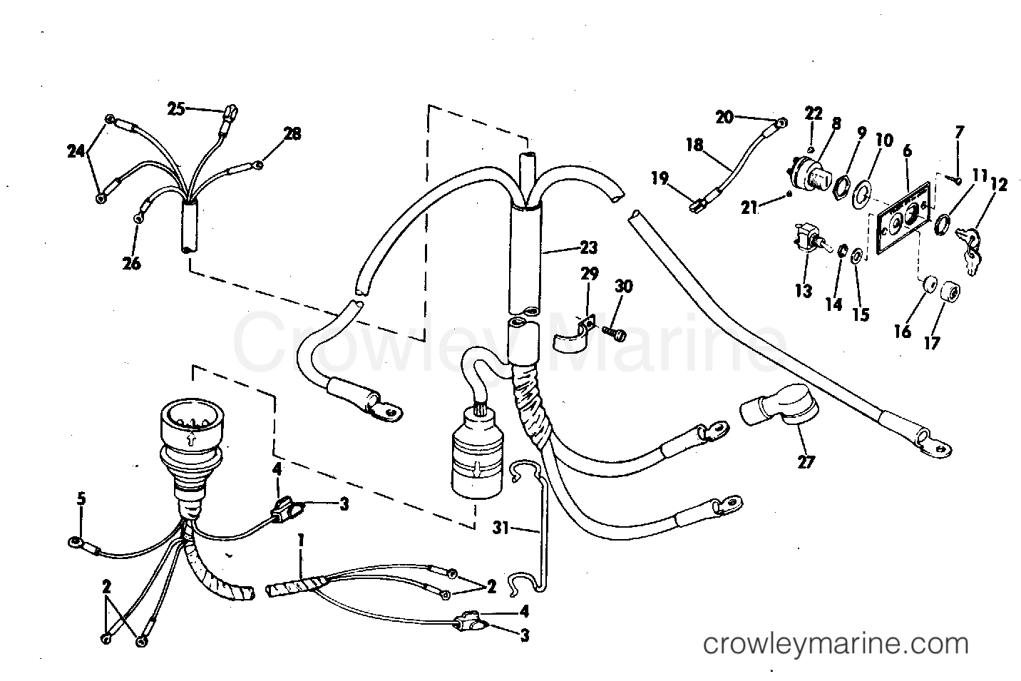 1972 Outboard 40 - 40E72E - INSTRUMENT & CABLE