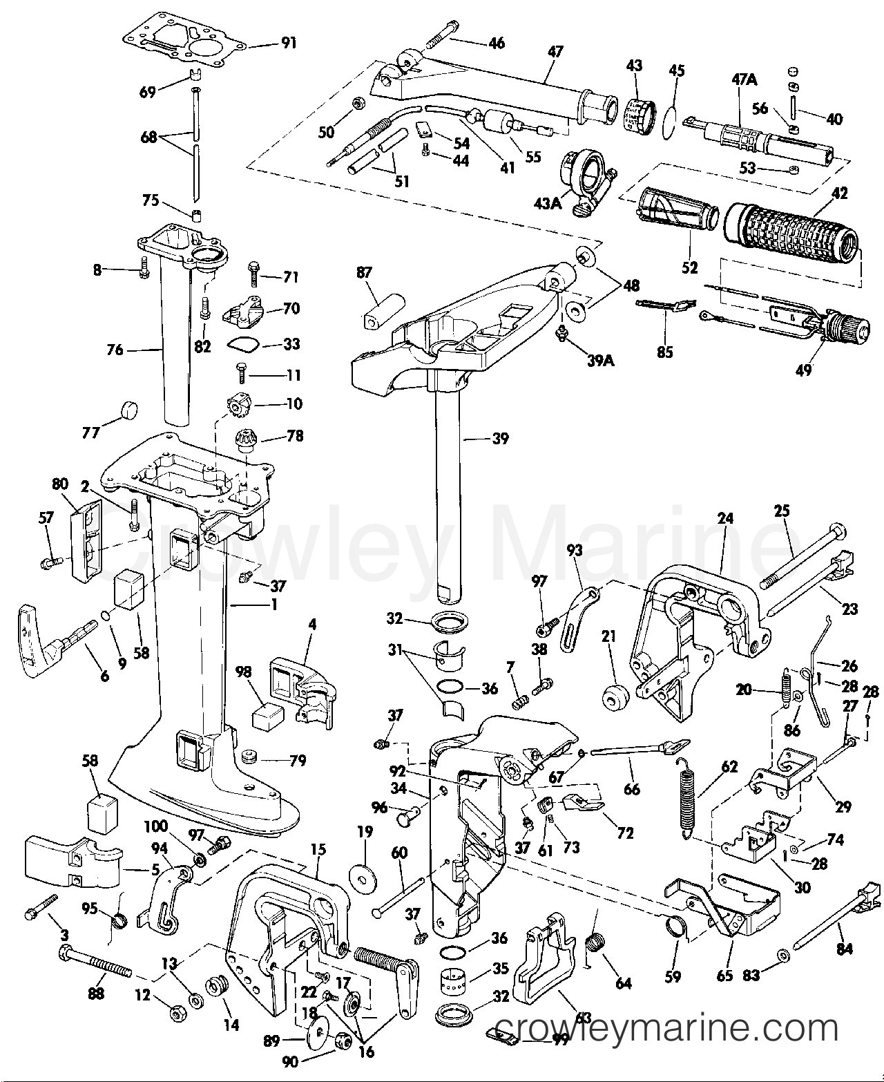 1984 Outboard 8 - E8RLCRM - MIDSECTION