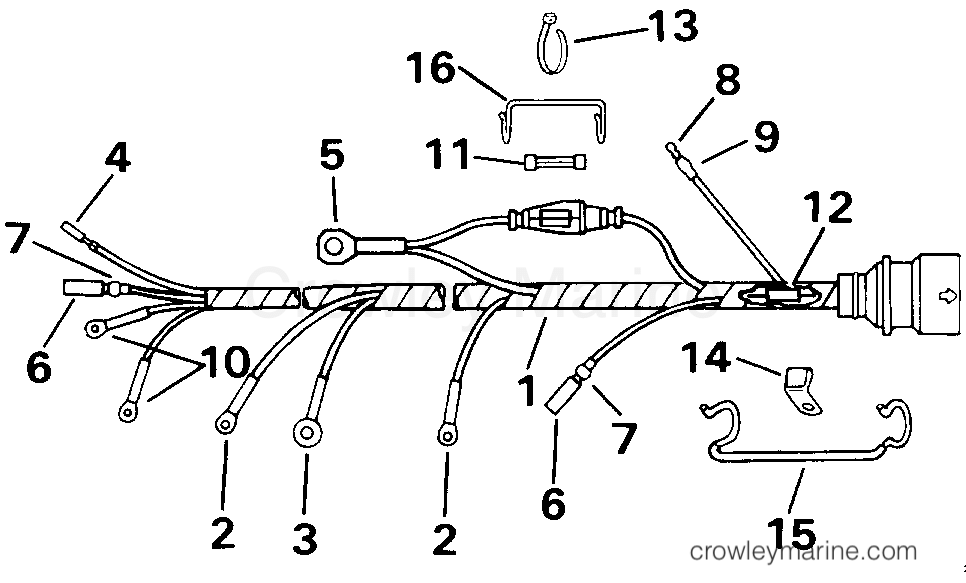 1993 Outboard 28 - E28ESLETD - CABLE ASSEMBLY