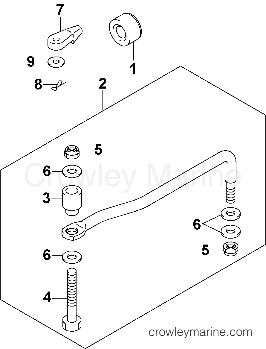 2004 Outboard 90 - BJ90PX4SRC - STEERING AND CONTROL COMPONENTS
