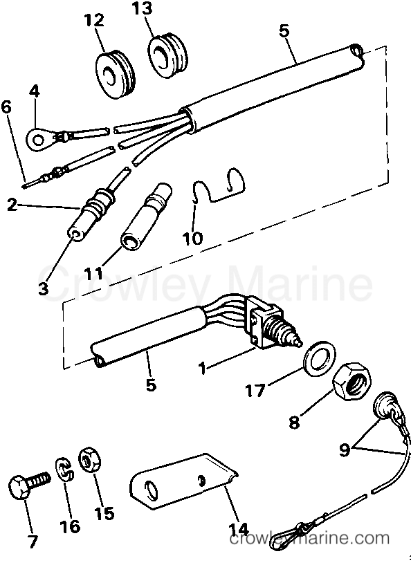 1985 Rigging Accessories - Electrical System - EMERGENCY IGNITION CUTOFF SWITCH - ENGINE MOUNTED 4.5 - 35