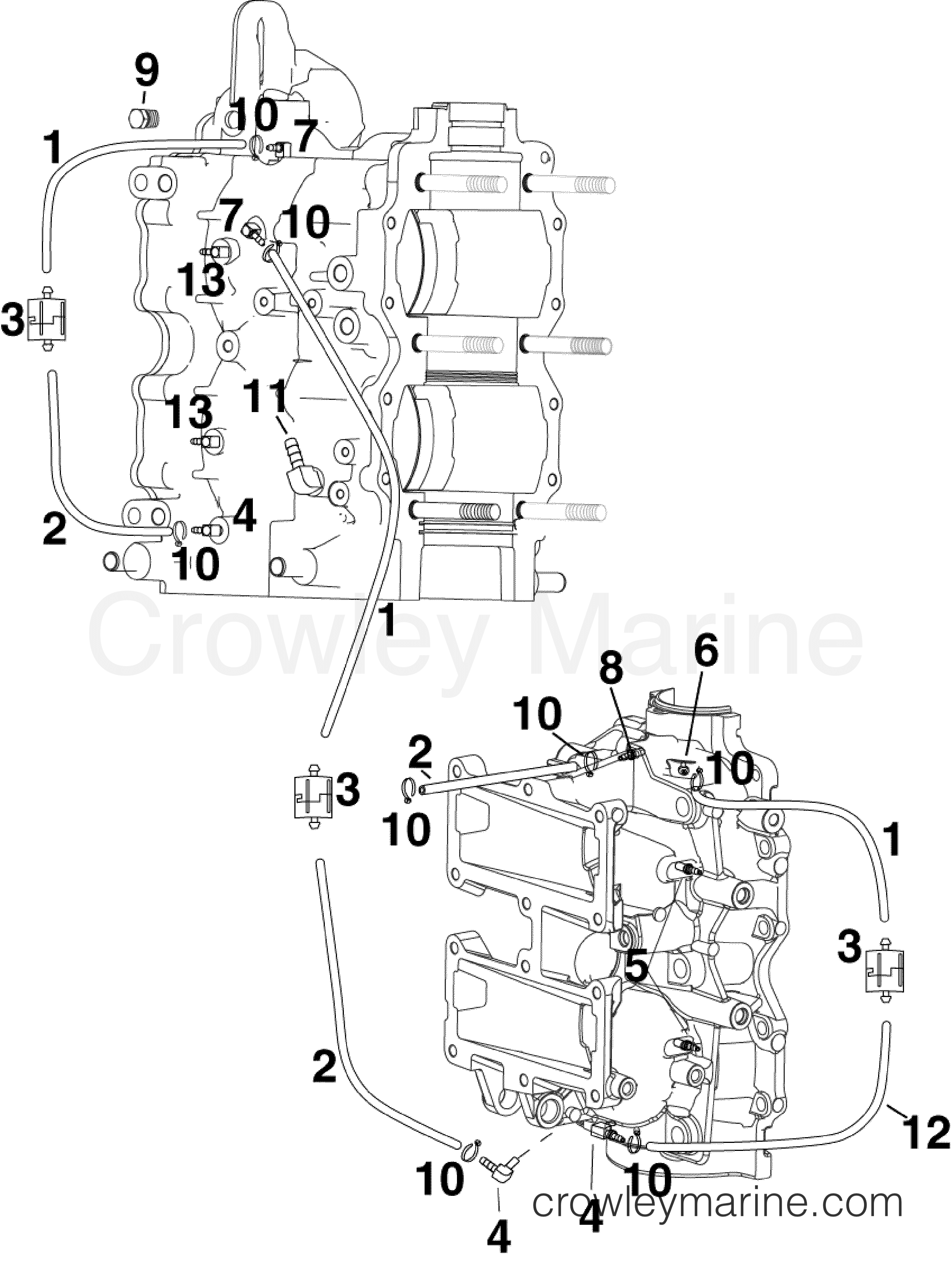 2008 Outboard 40 - E40DPLSCB - OIL RECIRCULATION SYSTEM