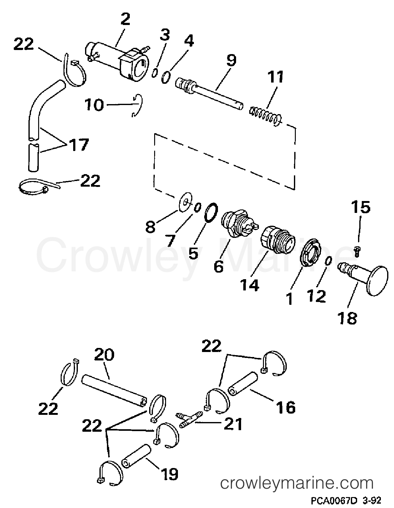 1997 Outboard 50 - BJ50TLEUC - PRIMER SYSTEM - MANUAL START