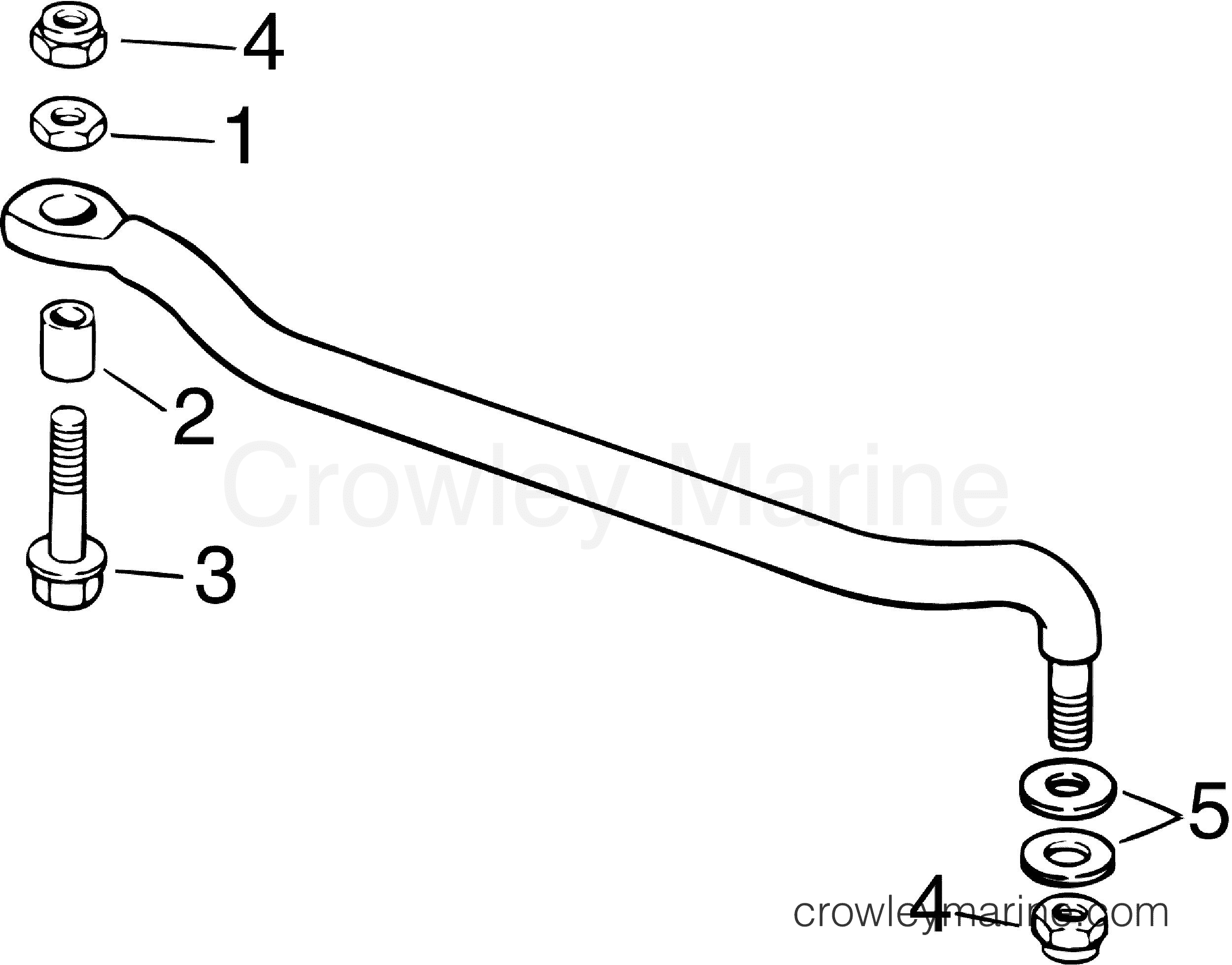 2013-2015 Rigging E-TEC - STEERING - DRAG LINK - 15 THRU 60 HP (E-TEC)