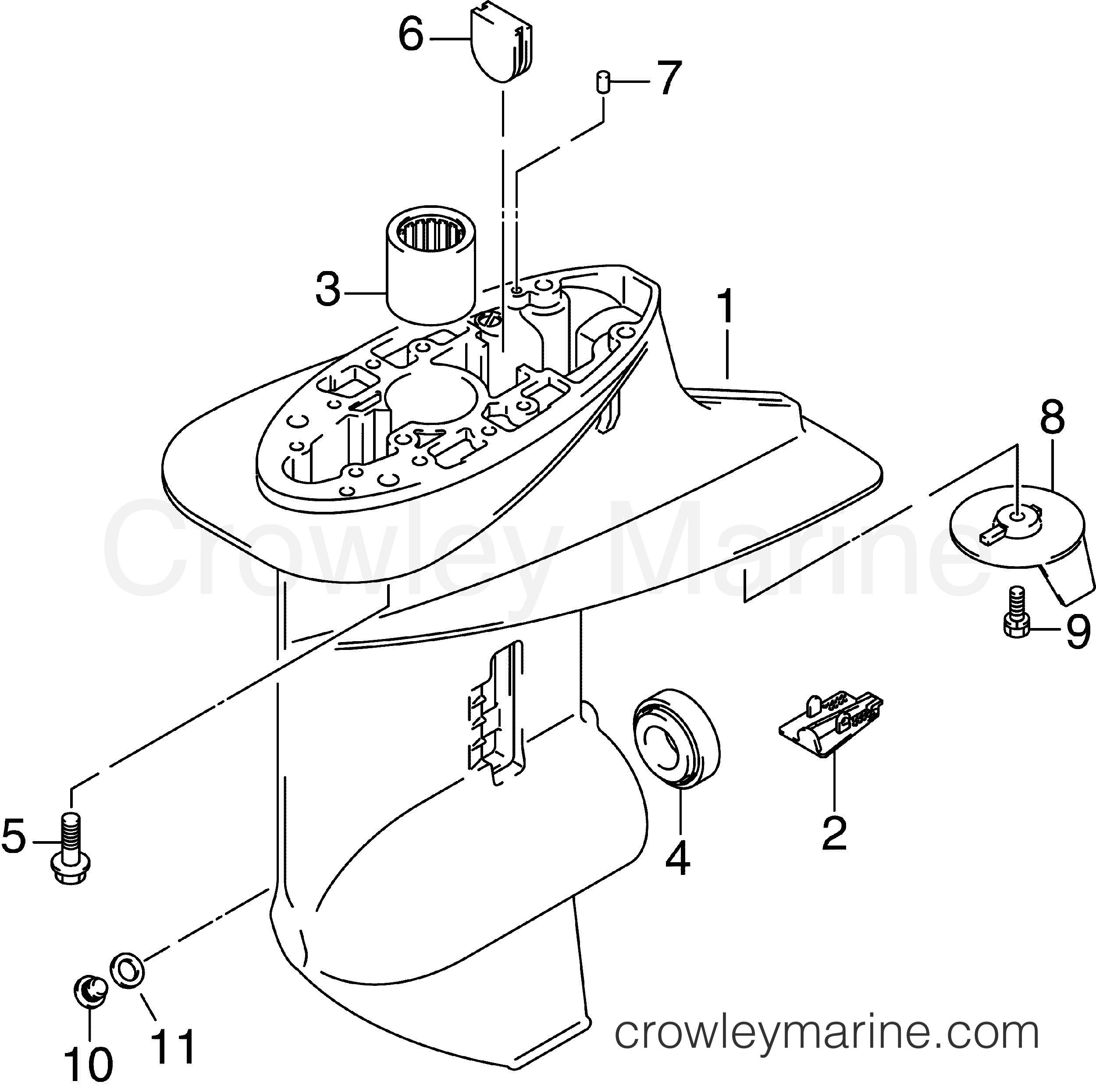 2006 Outboard 25 - J25TE4SDC - GEARCASE
