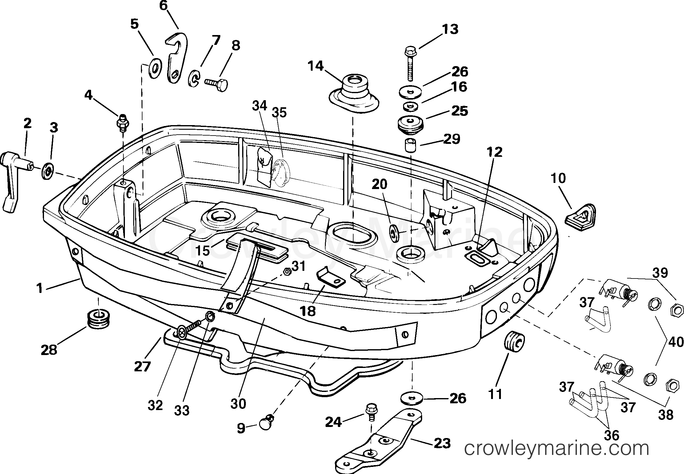 2004 Outboard 30 - J30MLSRC - LOWER ENGINE COVER