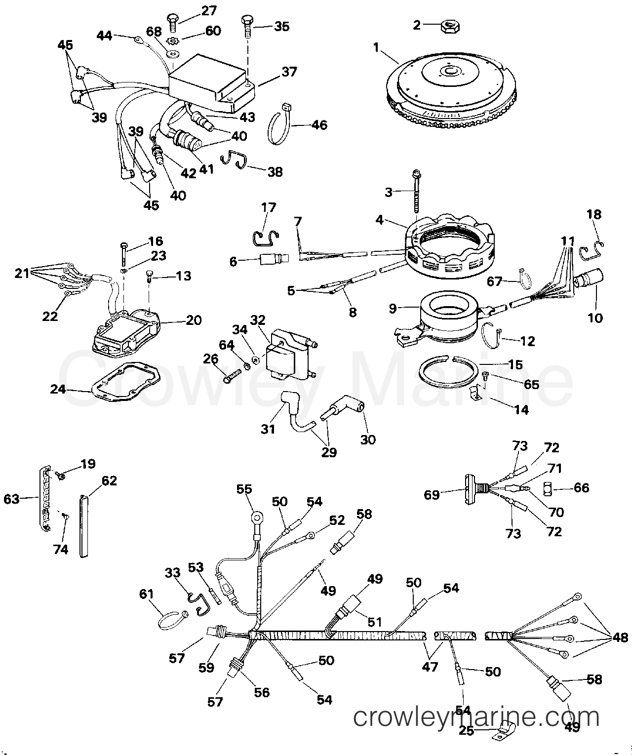 1992 Outboard 85 - J85TTLEND - IGNITION SYSTEM