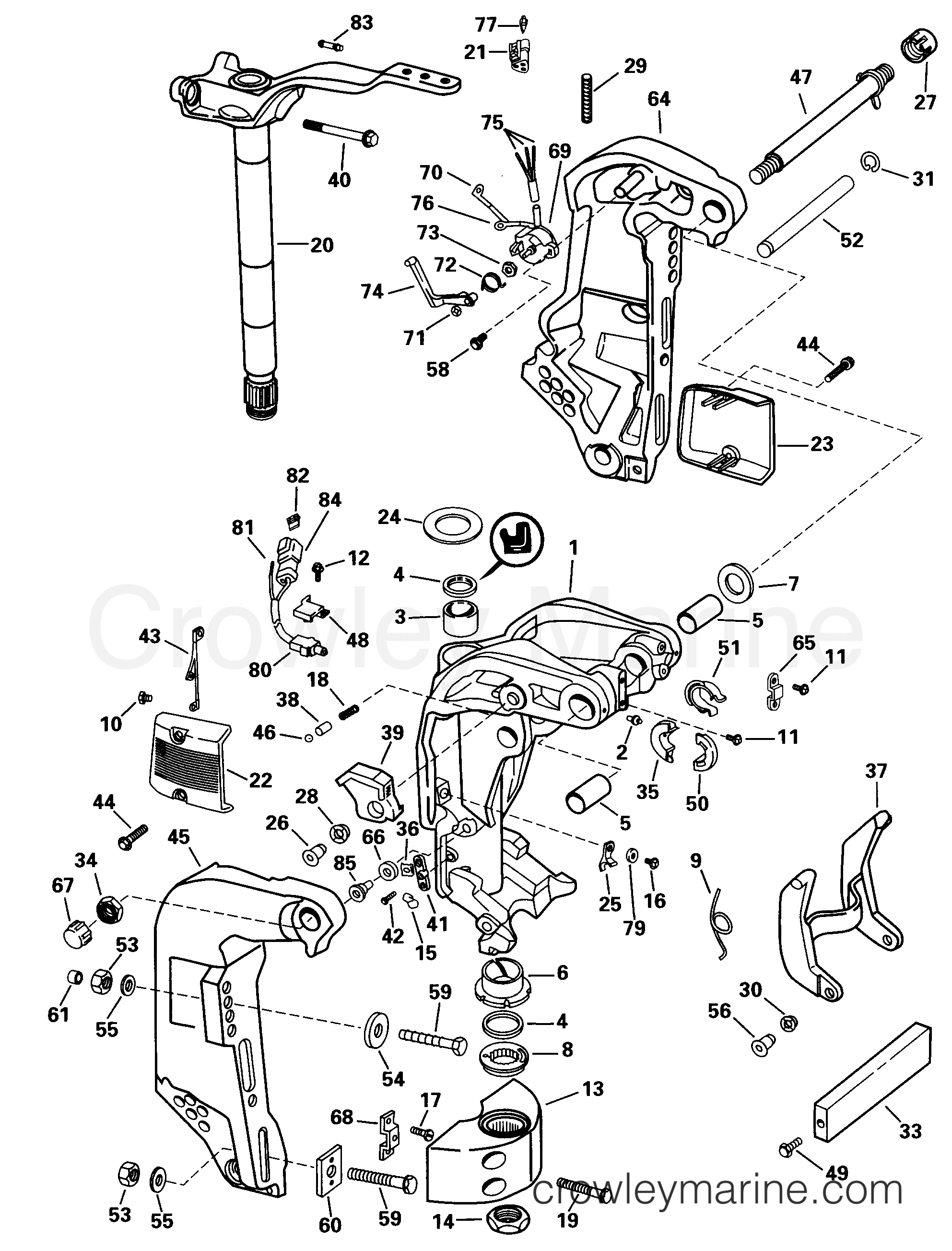 1998 Outboard 90 - E90FTLECS - MIDSECTION