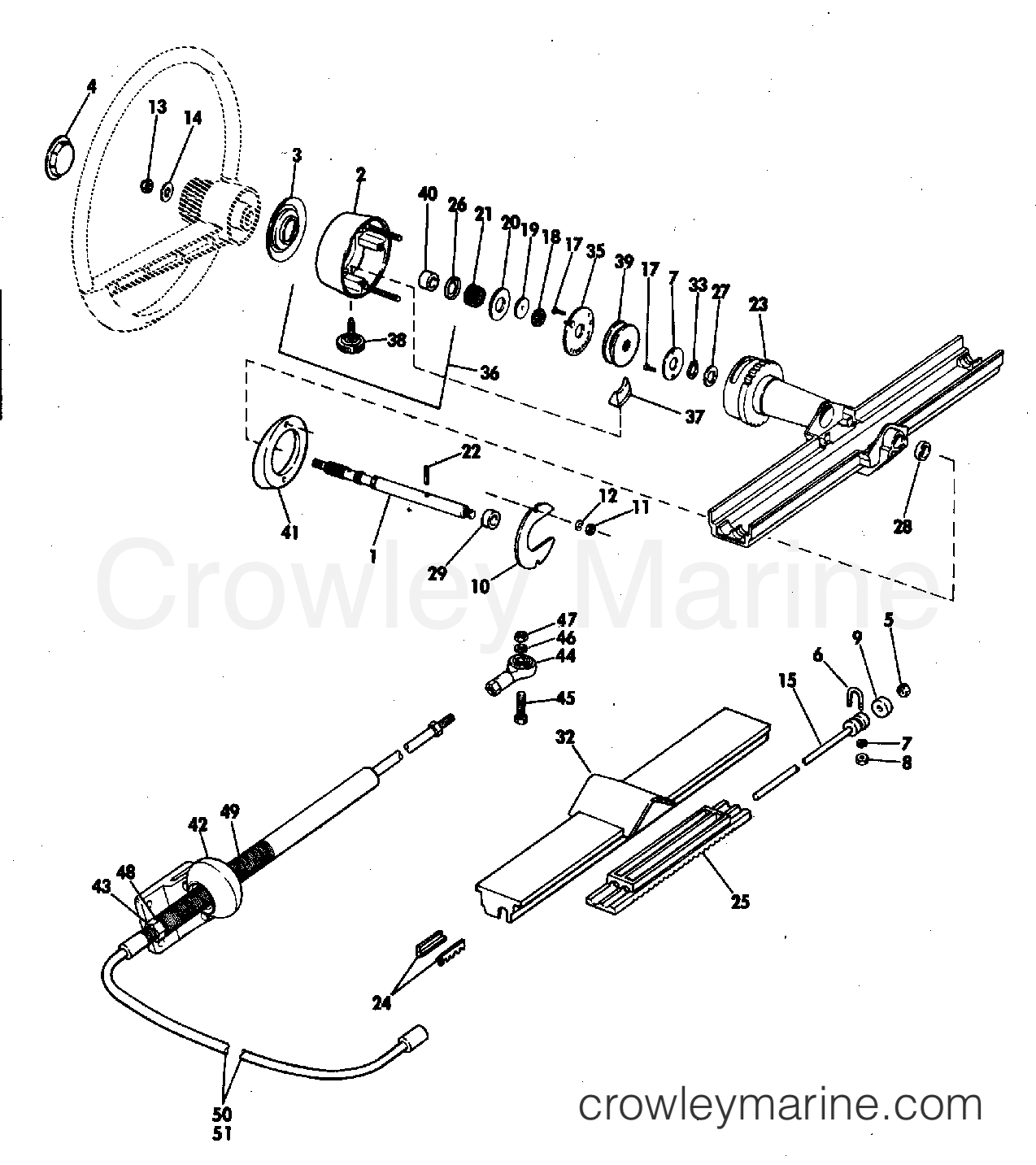 1972 Rigging Accessories - Steering - STEERING KIT-MECHANICAL