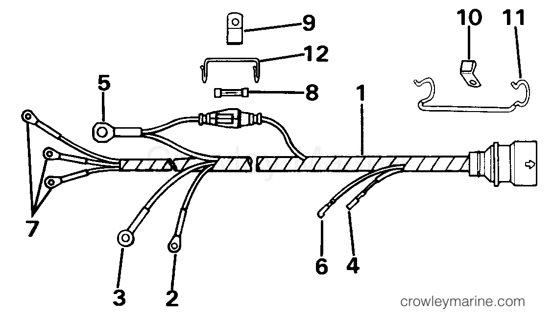 1986 Outboard 28 - J28ELCDS - CABLE ASSEMBLY