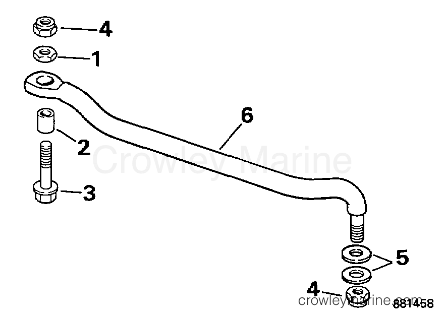1997 Outboard 25 - J25QLEUR - STEERING LINK KIT
