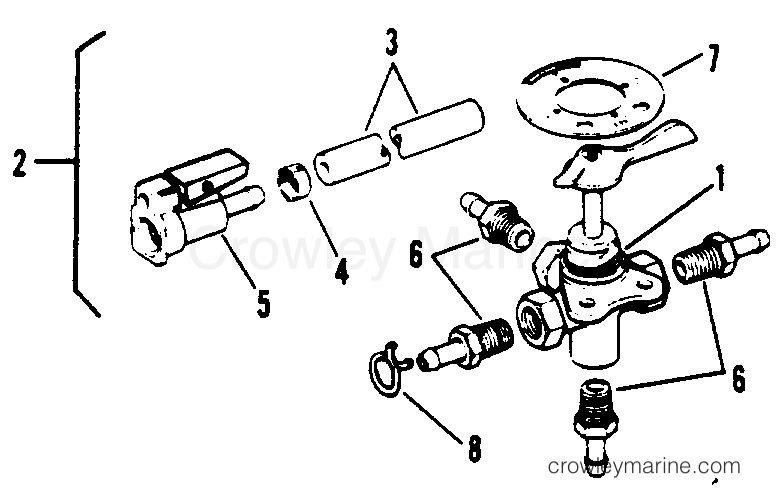FUEL LINE AND CONNECTOR ASSEMBLY - 1972 Rigging Accessories Fuel System ...