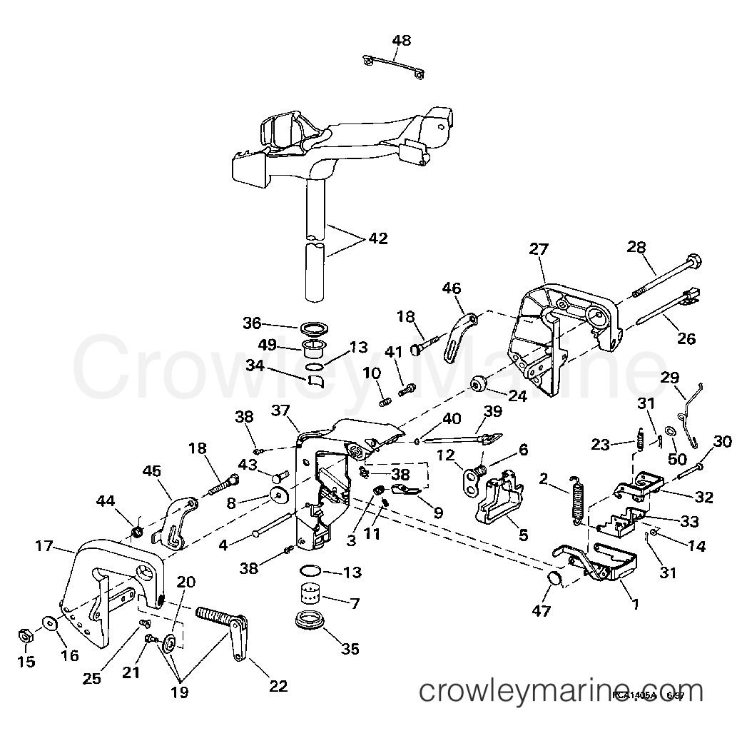 1998 Evinrude Outboards 5 - BE5FRBECC MIDSECTION section