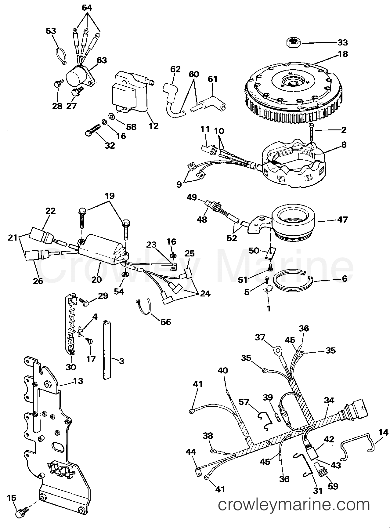 1988 Outboard 65 - N65WMLM - IGNITION SYSTEM