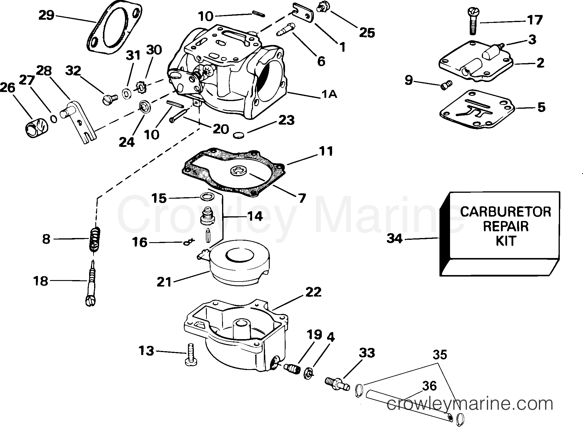2004 Outboard 55 - J55MLSRC - CARBURETOR