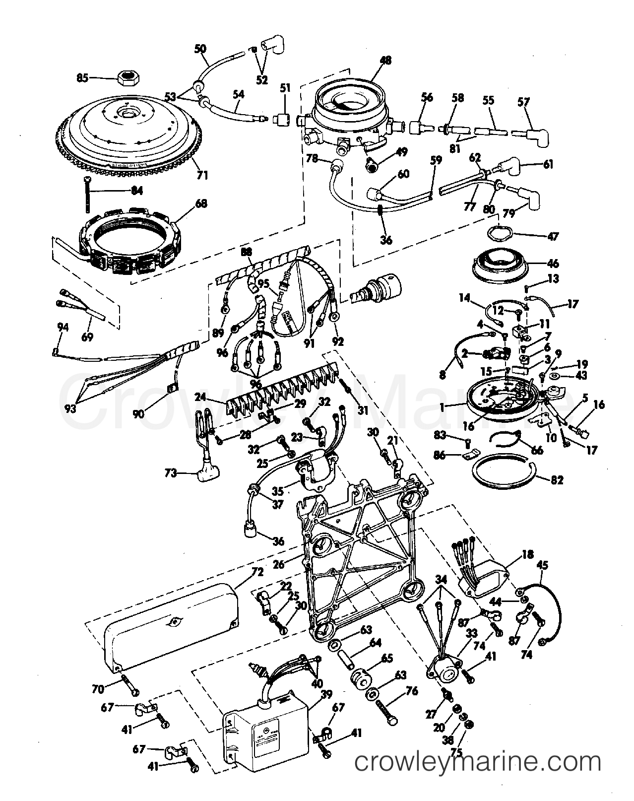 1971 Outboard 85 - 85193A - IGNITION SYSTEM