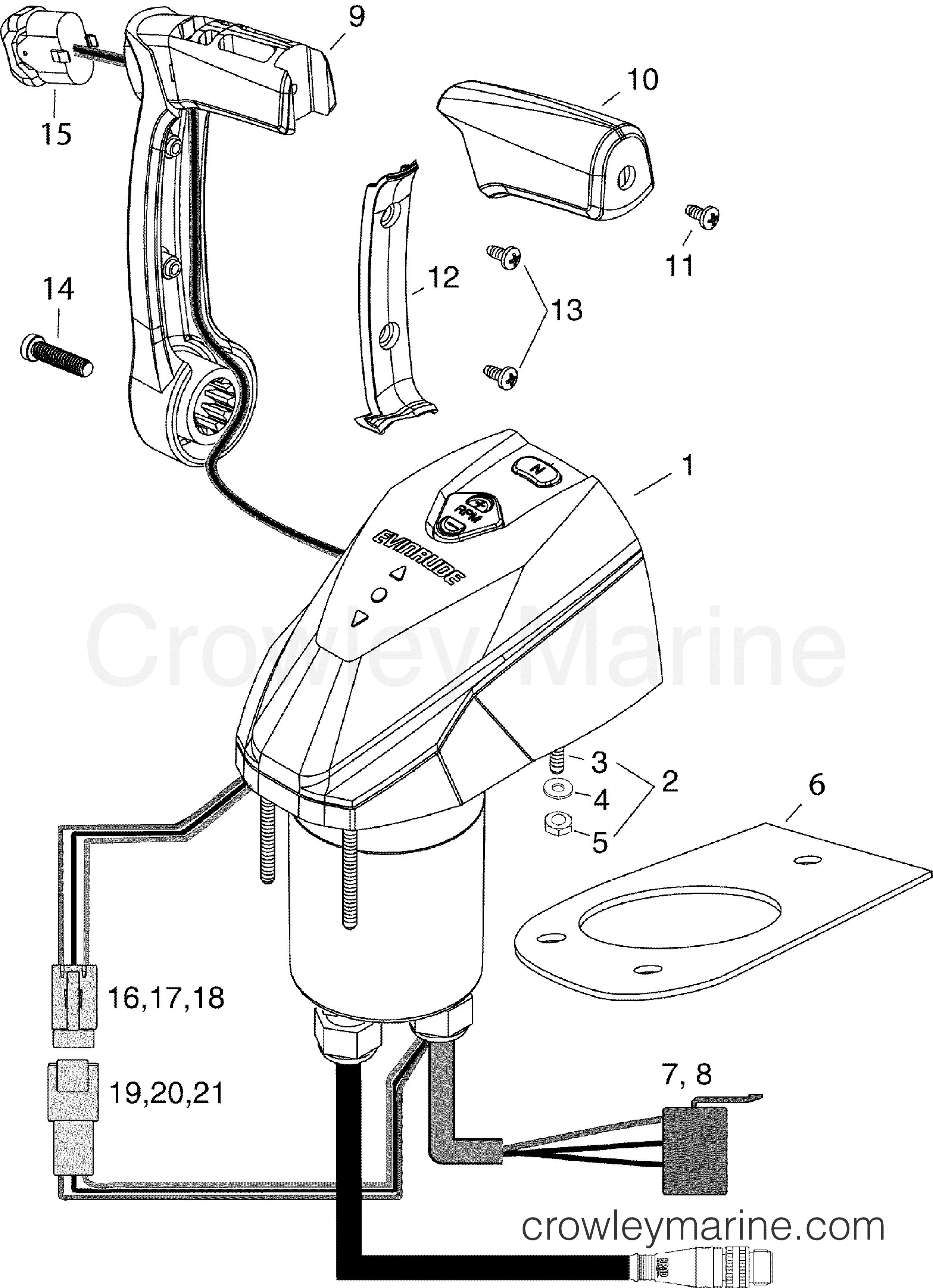 2012 Rigging Accessories - REMOTE CONTROLS - SINGLE LEVER BINNACLE - ICON