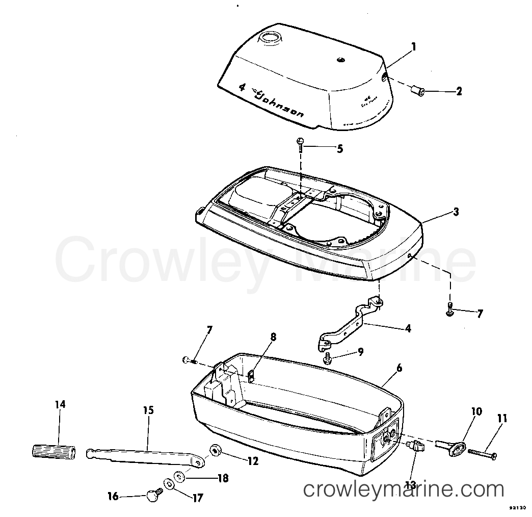 1979 Outboard 4 - 4W79D - MOTOR COVER
