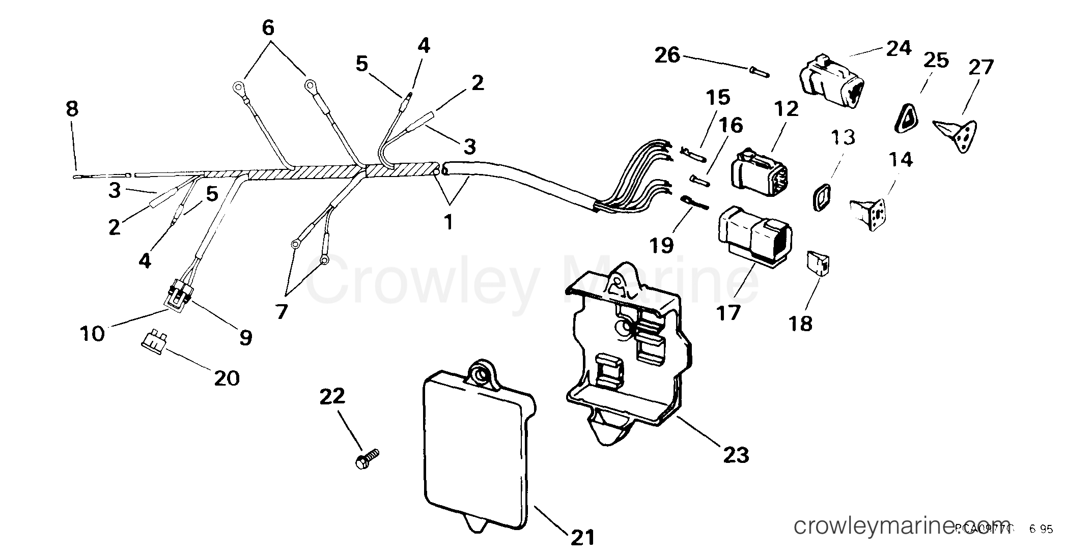1999 Outboard 15 - J15TEEEA - MOTOR CABLE