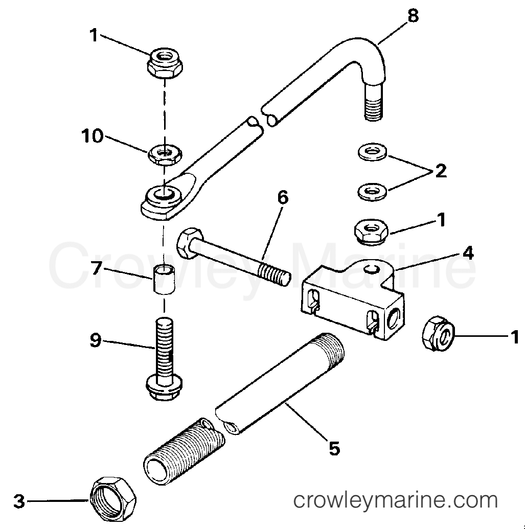 1990 Johnson Outboards 150 - J150STLESB - DUAL CABLE STEERING CONN. KIT - PARALLEL ENTRY STL MODELS section