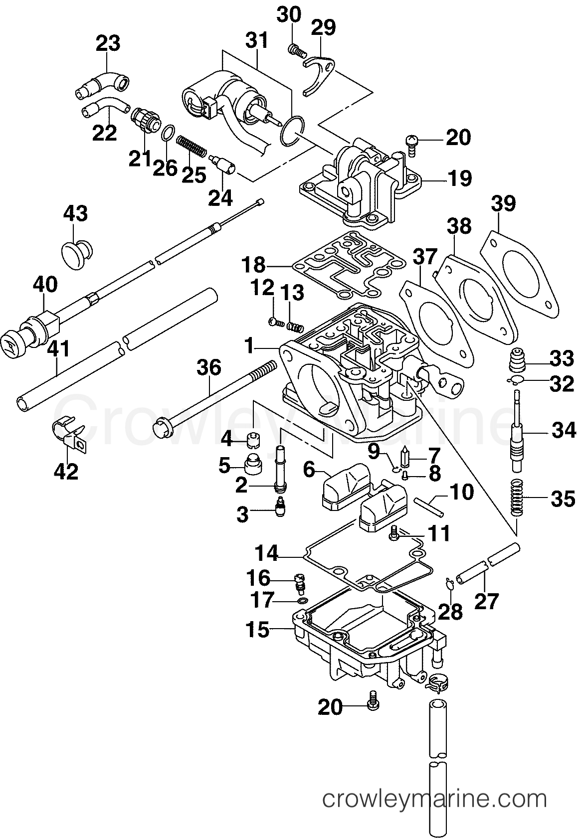 2005 Outboard 15 - J15TEL4SOA - CARBURETOR