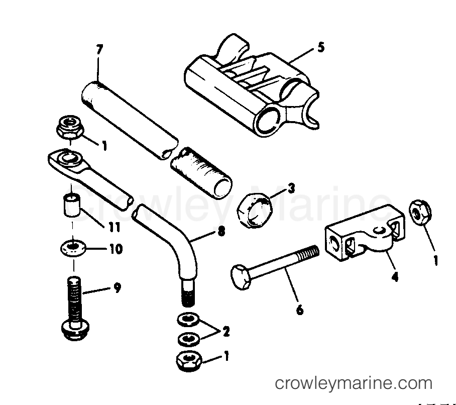 1982 Rigging Accessories - Steering - DUAL CABLE STEERING CONNECTOR KIT-PARALLEL ENTRY 70-235