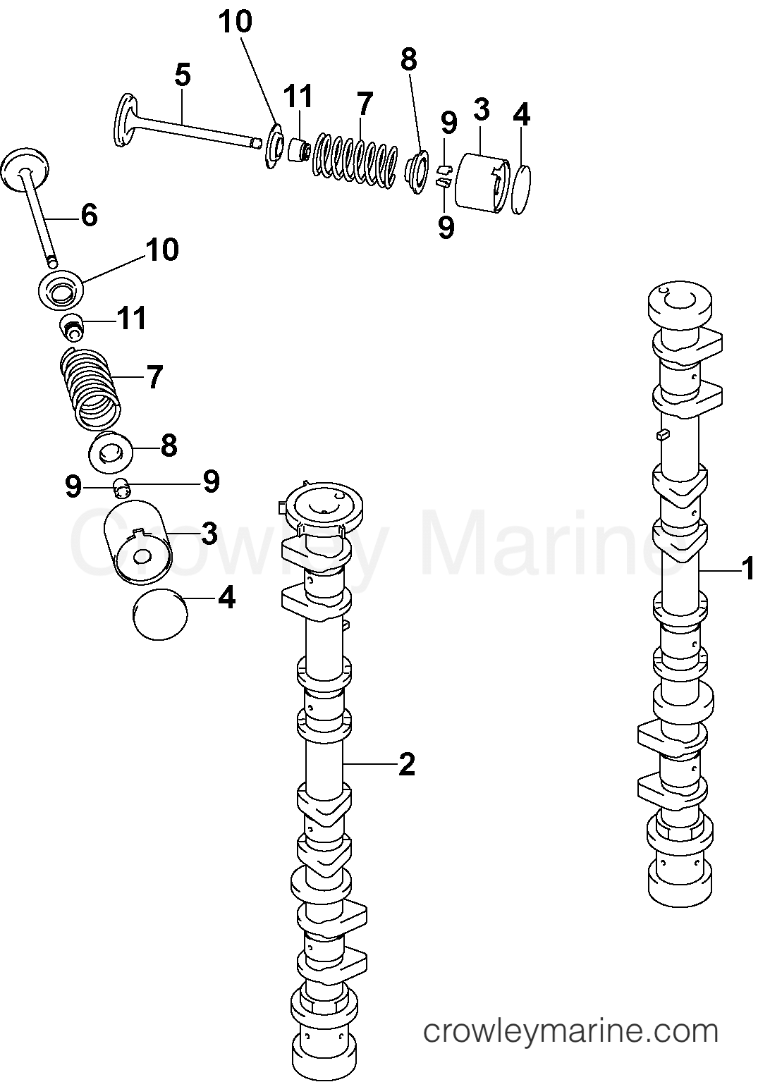 2004 Outboard 140 - J140PL4SRC - CAMSHAFT