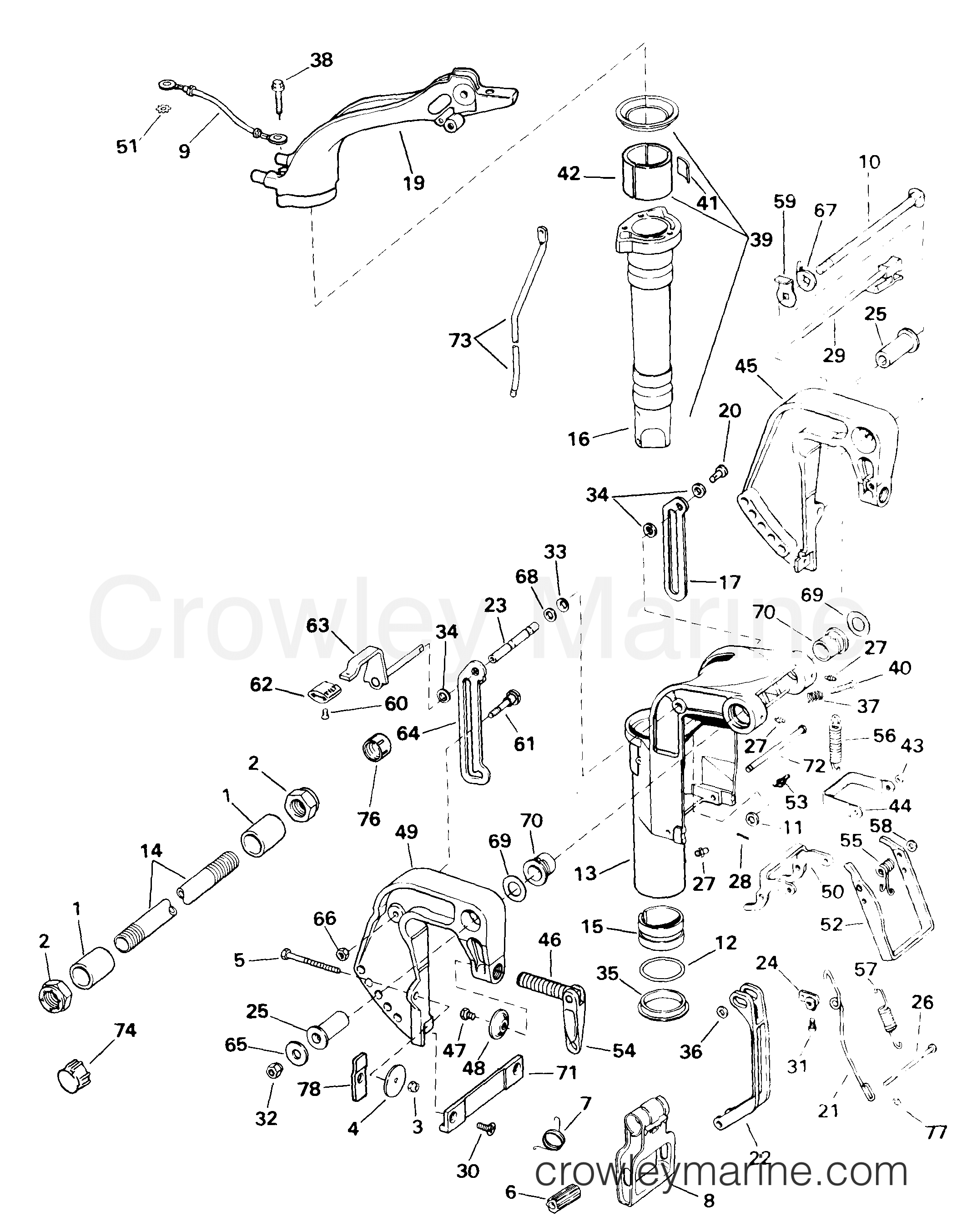 1999 Outboard 9.9 - J10RLEER - MIDSECTION