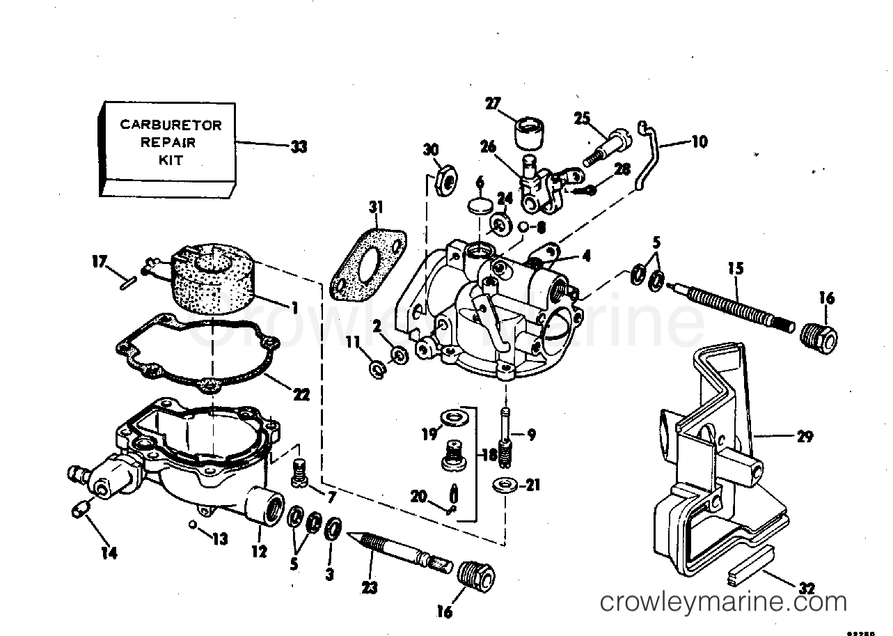 1982 Outboard 2 - J2RCNE - CARBURETOR