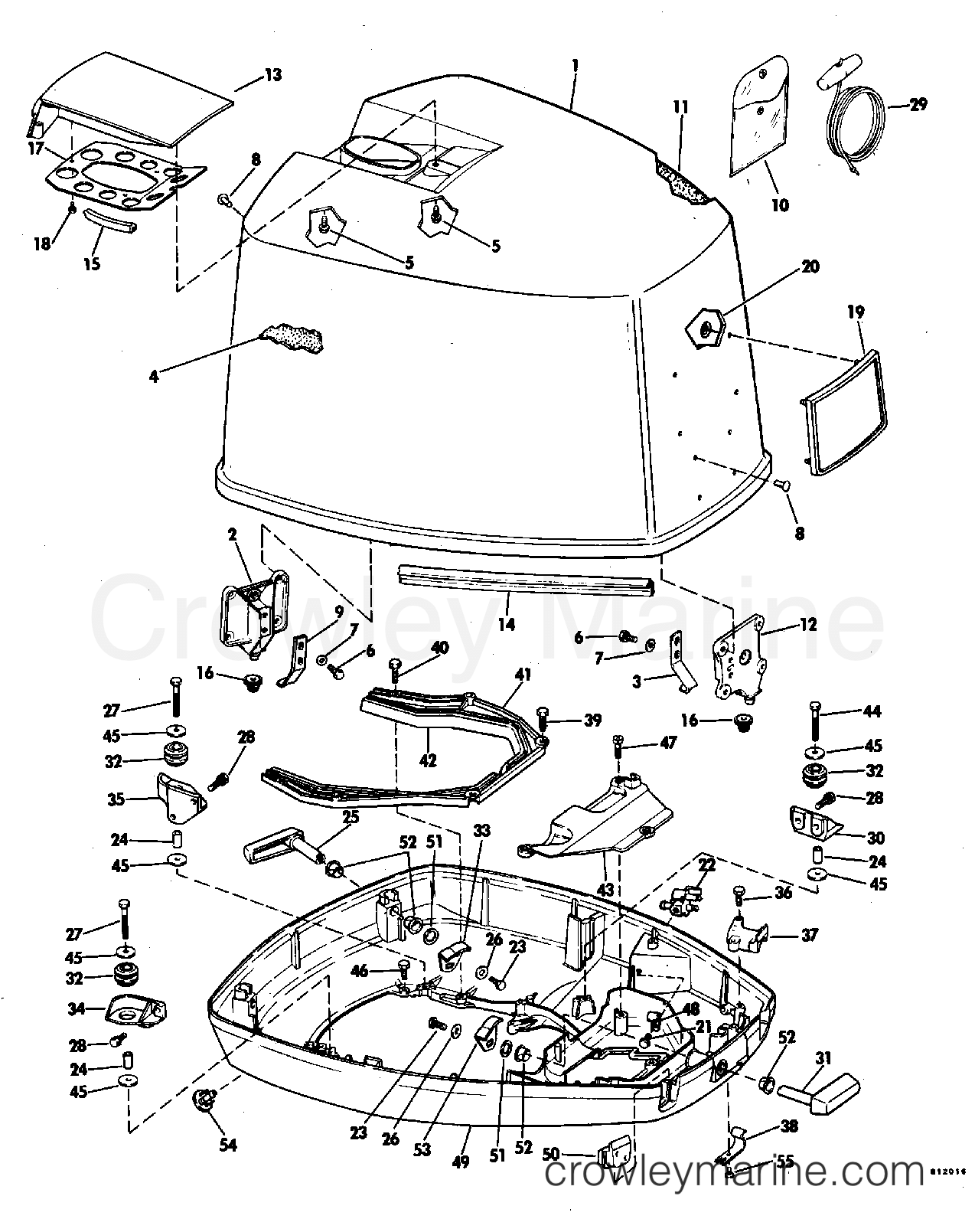 1981 Evinrude Outboards 150 - E150TRLCIA MOTOR COVER - JOHNSON section