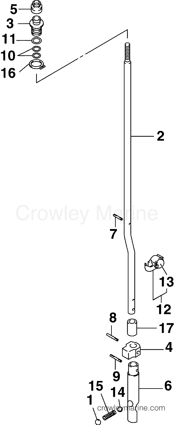 2005 Outboard 40 - J40PL4SOB - SHIFT ROD