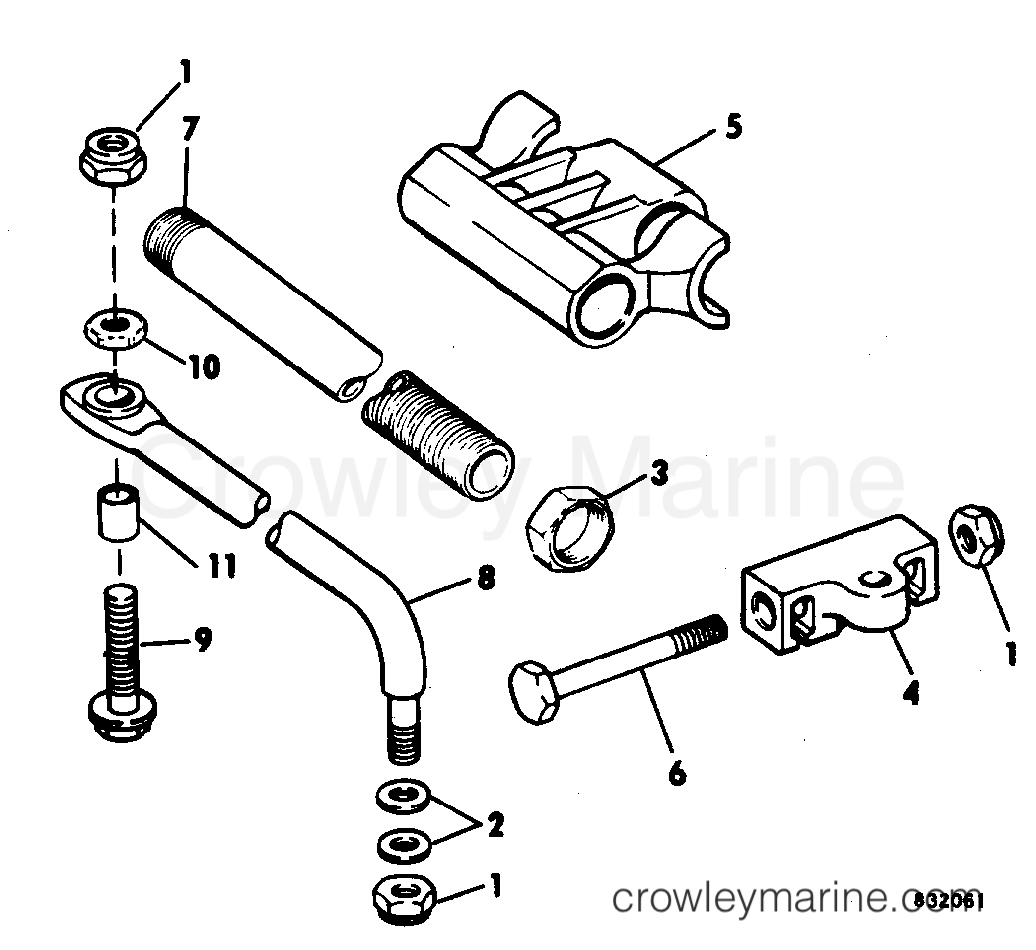 1983 Evinrude Outboards 235 - E235STLCTS DUAL CABLE STEERING CONNECTOR KIT-PARALLEL ENTRY 2.6 MODELS section