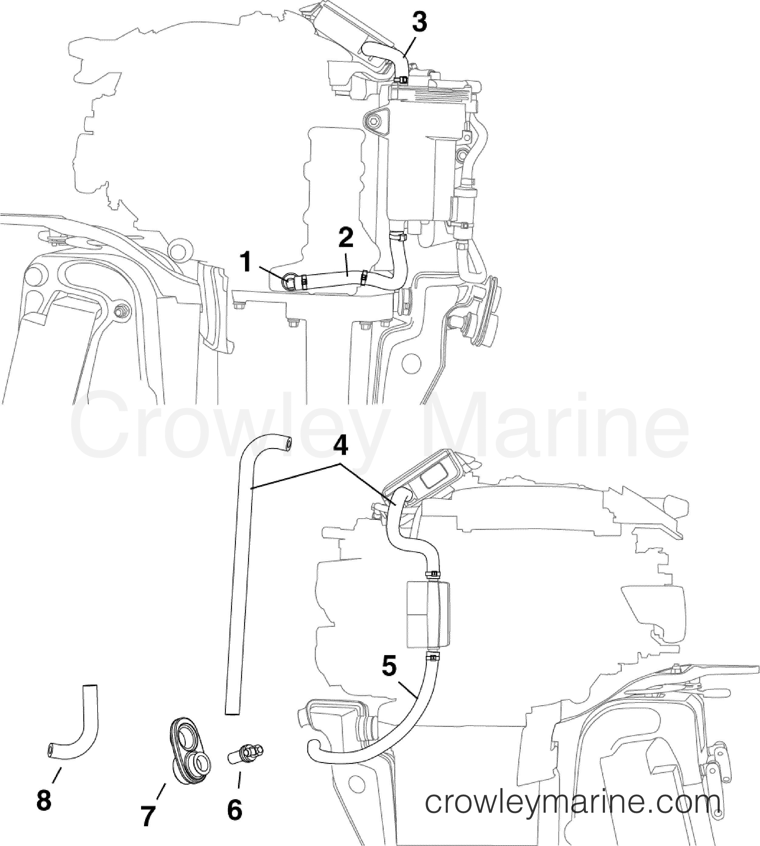 2011 Outboard 30 - E30DPSLIIS - COOLING HOSES