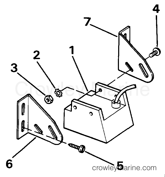 1987 Rigging Accessories - Instruments - TRANSDUCER - TRANSOM MOUNT