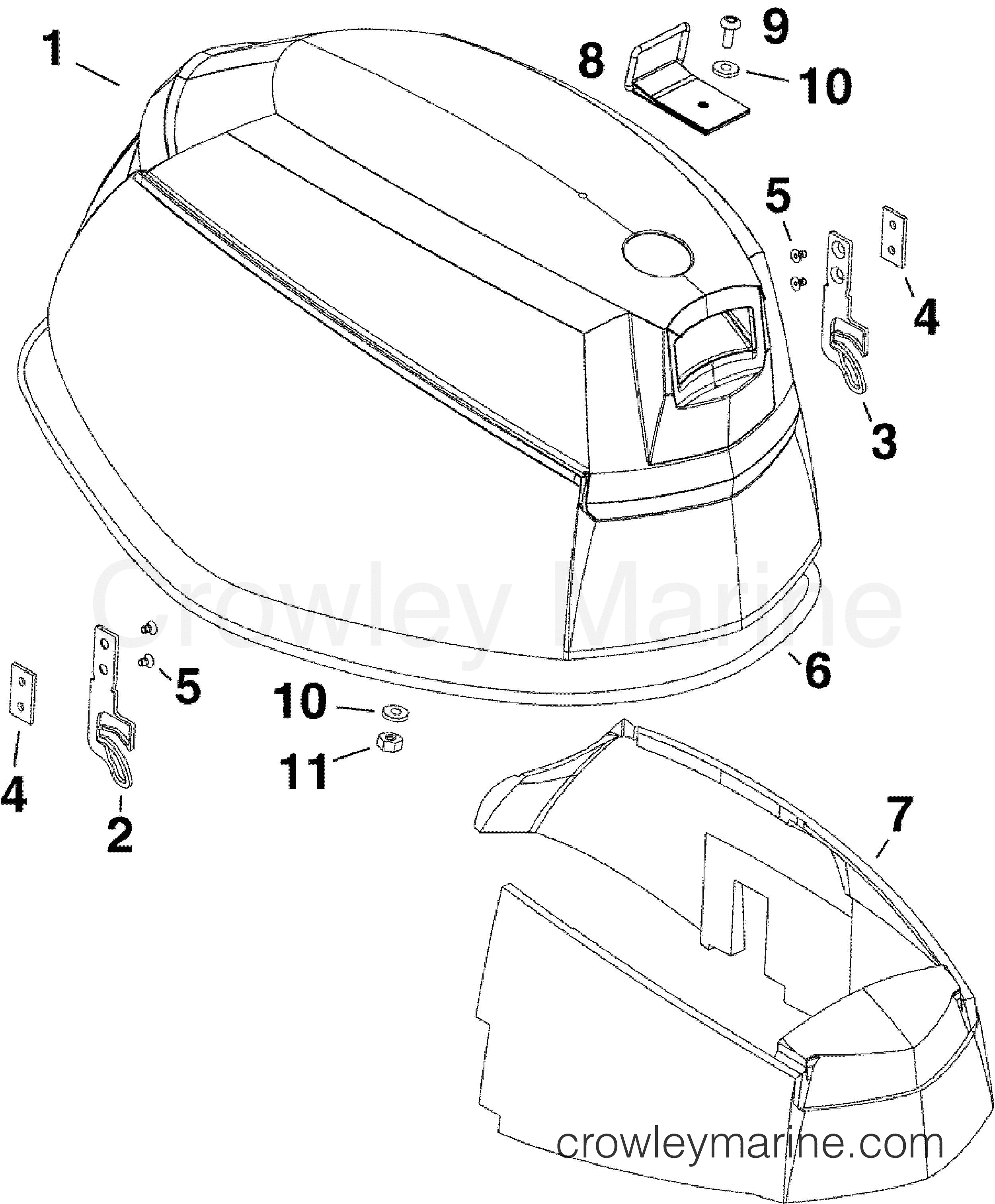 2012 Outboard 55 - E55MRLINB - ENGINE COVER