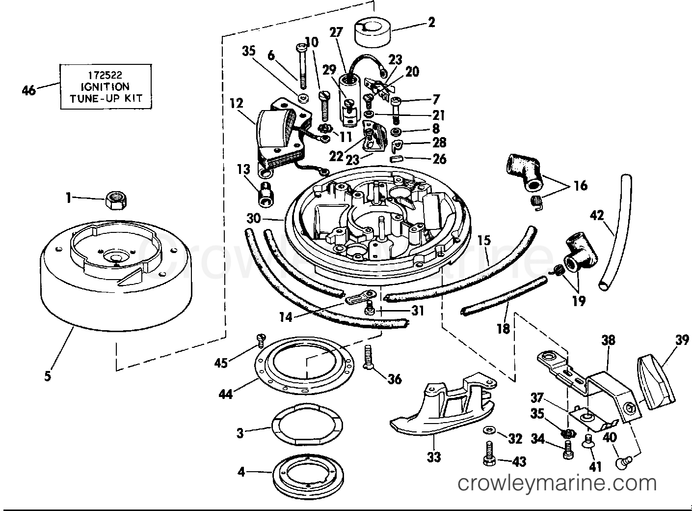 IGNITION 1990 Johnson Outboards 3 J3BRESR Crowley Marine