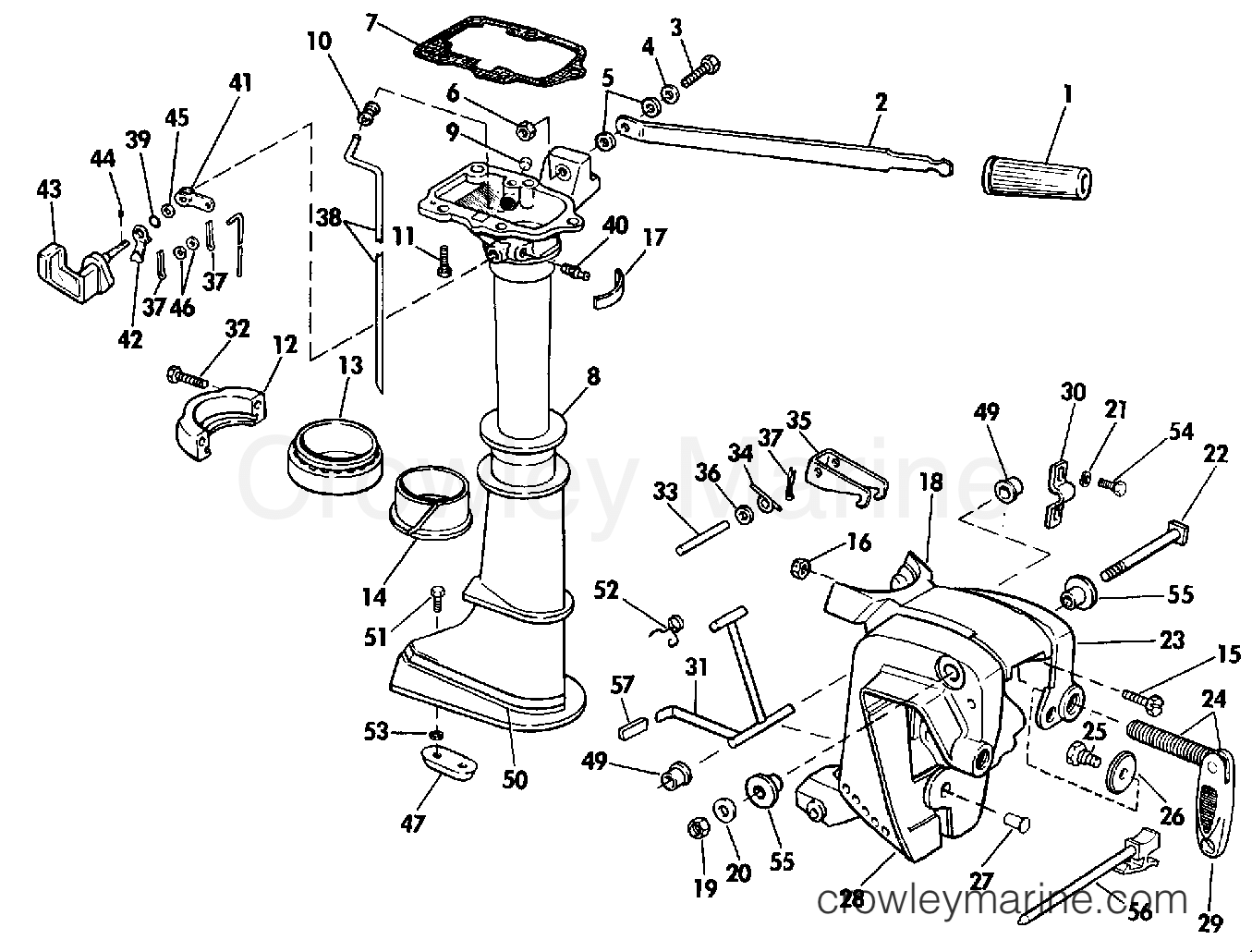1990 Outboard 3 - J3BRESR - MIDSECTION