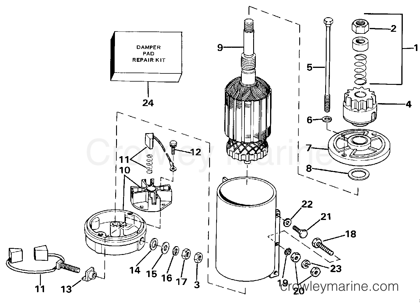 1986 Evinrude Outboards 120 - E120TLCDC ELECTRIC STARTER AMERICAN BOSCH SM47309 section