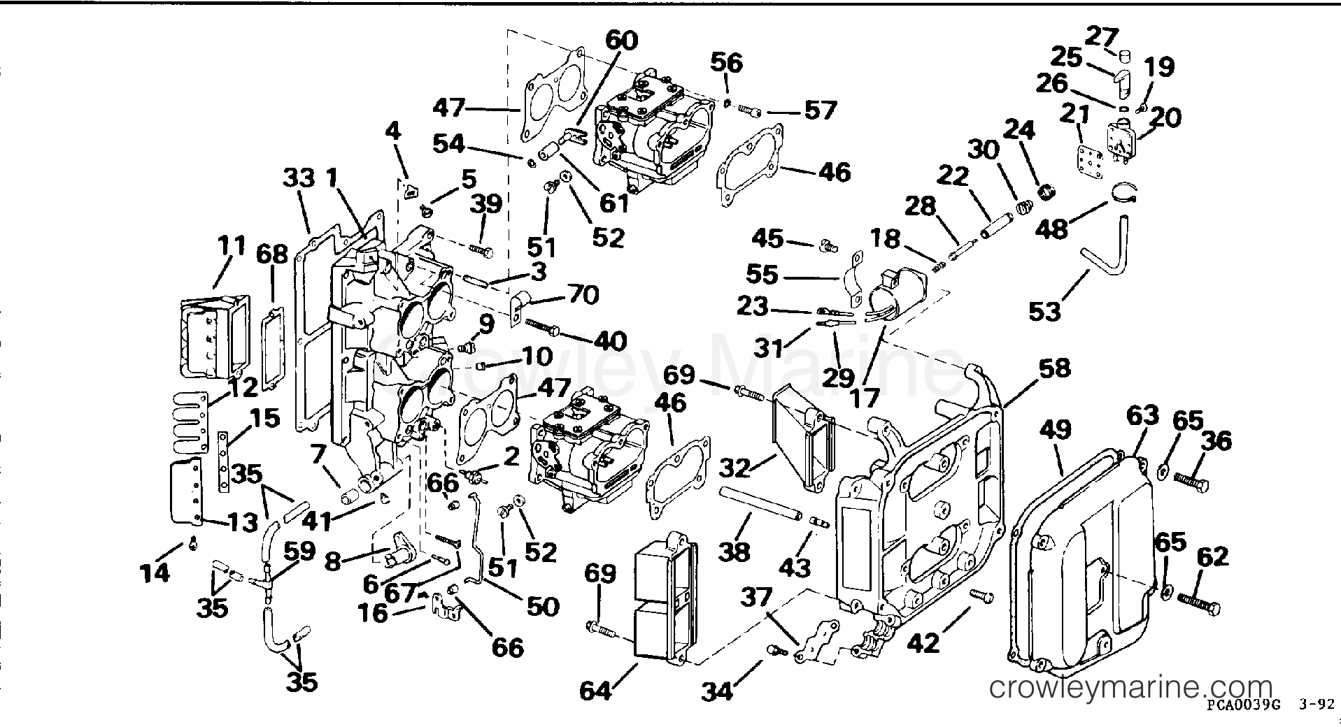 1994 Outboard 90 - J90TXARC - INTAKE MANIFOLD