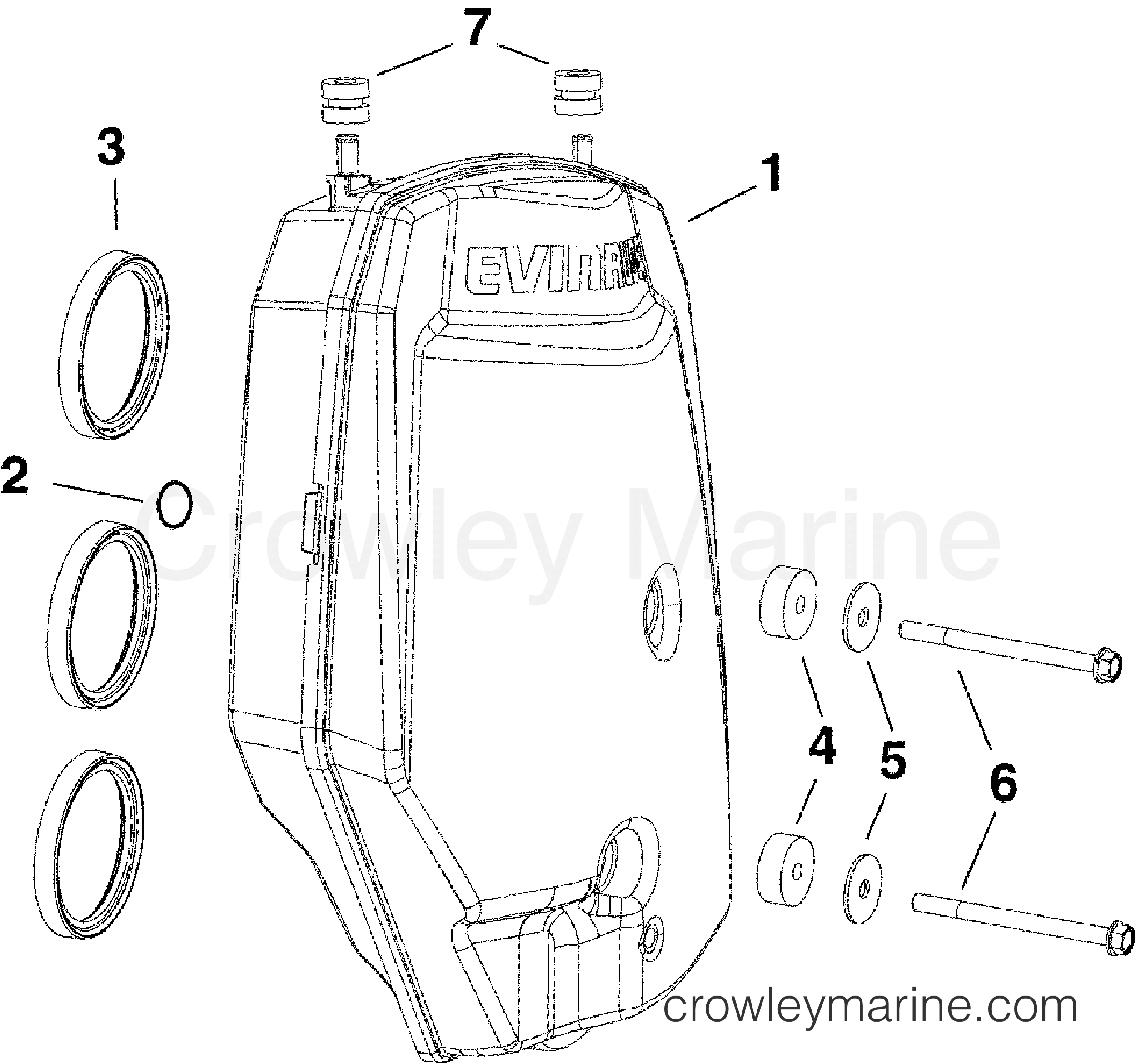2007 Evinrude Outboards 150 - E150DBXSUF AIR SILENCER section