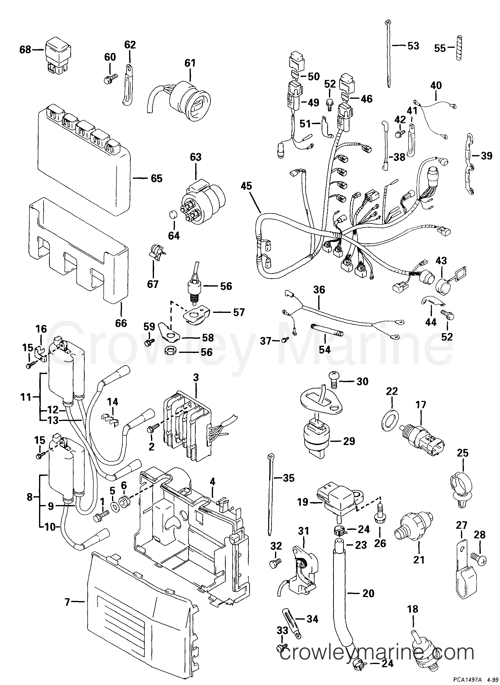 1999 Outboard 70 - E70PL4EEC - ELECTRICAL SYSTEM
