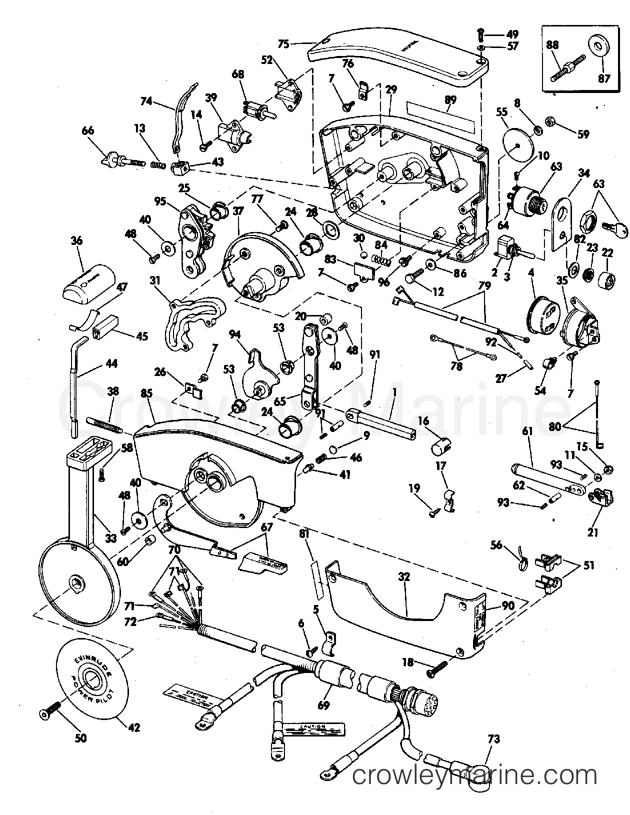 1976 Outboard 85 - 85693D - REMOTE CONTROL