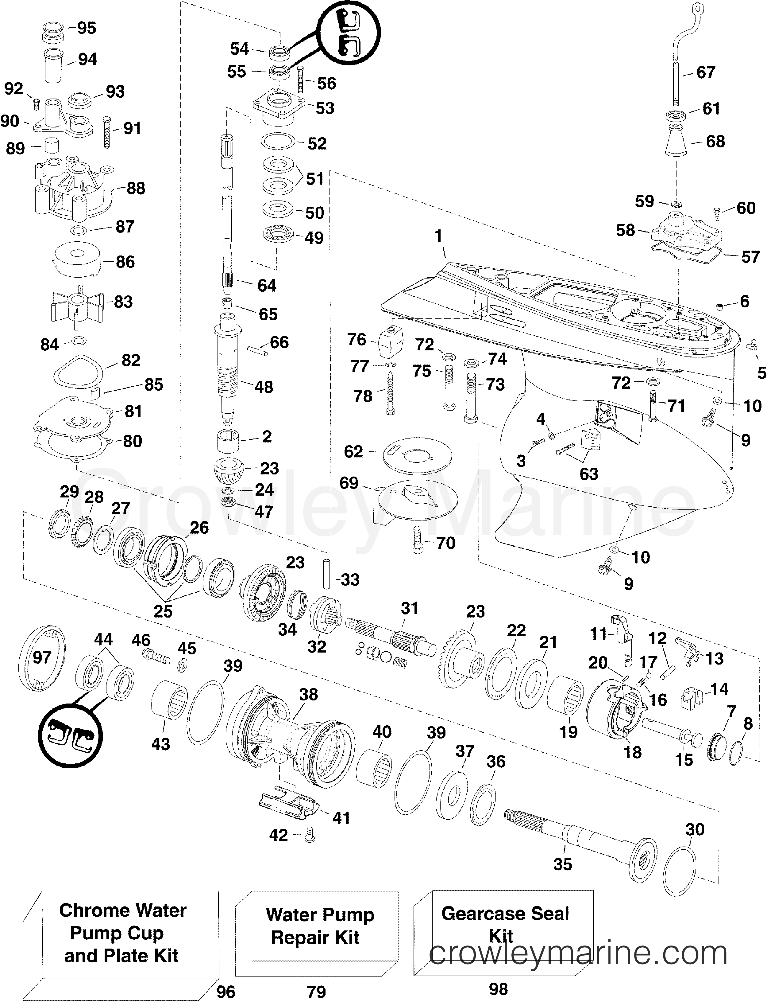 2008 Outboard 175 - E175DCXSCF - GEARCASE